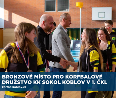 Bronzové místo pro korfbalové družstvo KK Sokol Koblov v 1. České korfbalové lize