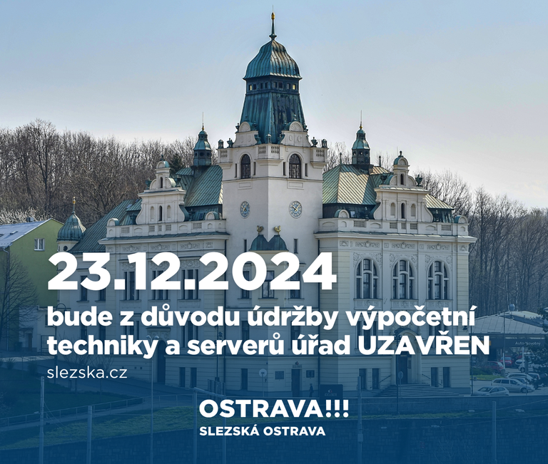 Dne 23.12.2024 budou budovy úřadu uzavřeny
