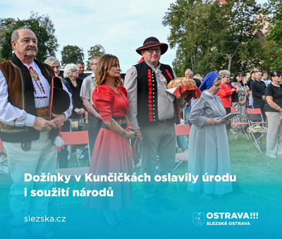 Dožínky v Kunčičkách oslavily úrodu i soužití národů