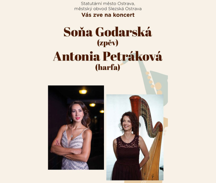 koncert sopranistky Soni Godarské a harfistky Antónie Petrákové