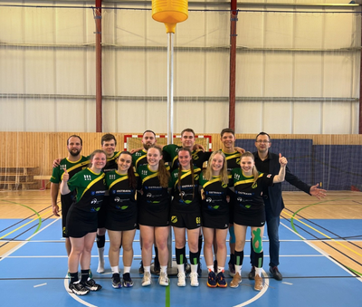 Korfbalové družstvo KK Sokol Koblov v předposledním kole 1.ligy dvakrát zvítězilo