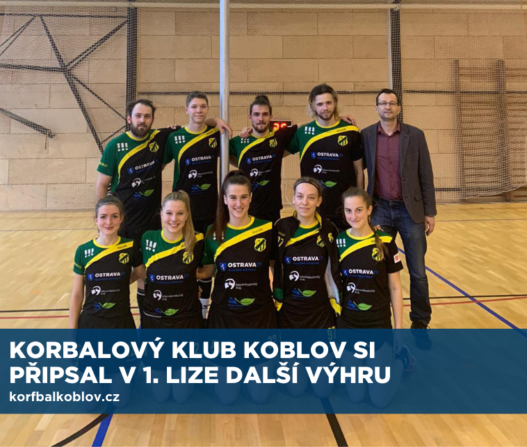 Korfbalový klub Koblov si v 1. české korfbalové lize připsal další cenný skalp