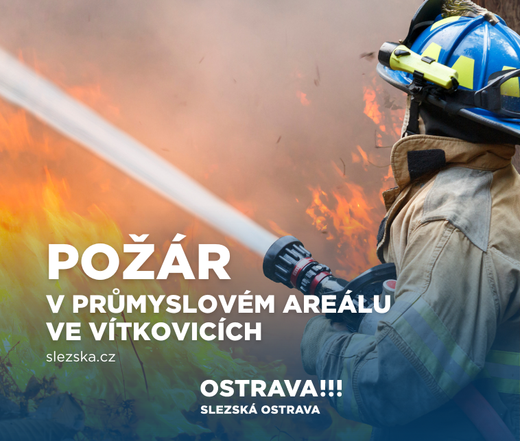 POŽÁR V PRŮMYSLOVÉM AREÁLU VE VÍTKOVICÍCH!