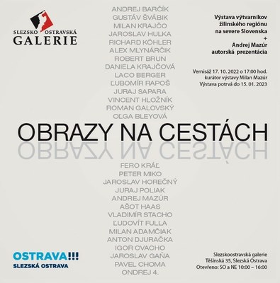 Pozvánka na vernisáž výstavy Obrazy na cestách