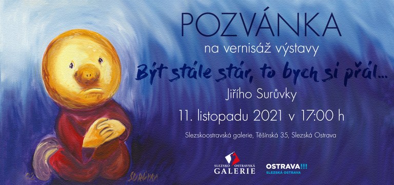 Pozvánka na výstavu Jiřího Surůvky