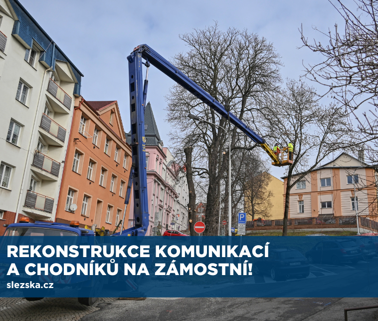 Rekonstrukce komunikací a chodníků v oblasti ulic Zámostní, Sazečská a Vilová!