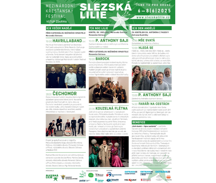 Slezská lilie slaví jubileum! 15. ročník festivalu opět v Ostravě