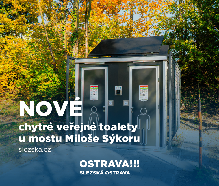 Slezská Ostrava vybudovala chytré veřejné toalety u mostu Miloše Sýkory