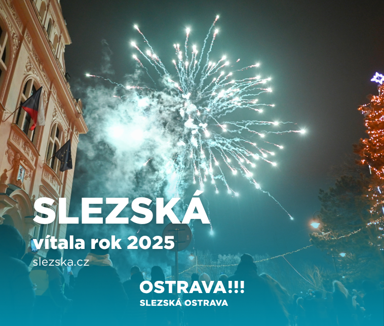 Slezská vítala rok 2025 ohňostrojem před radnicí