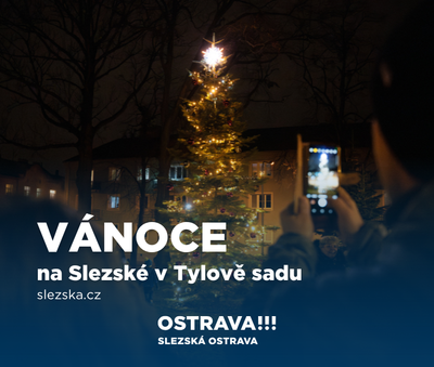 Tylův sad ožil vánoční atmosférou: Hudba, zpívání koled a rozsvícení stromu