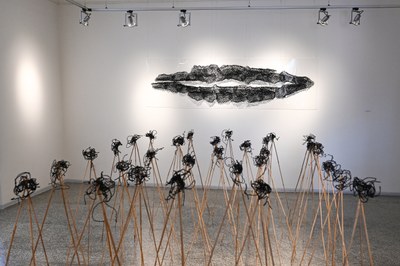 Virtuální prohlídka výstavy Možnosti vlákna výtvarnice Evy Damborské
