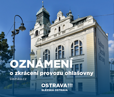 Oznámení o zkrácení provozu ohlašovny