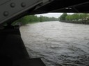 2010 - Pohled ze Sýkorova mostu na řeku Ostravici v pondělí 17. května 2010.