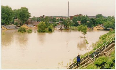 1997 - Část hornické kolonie a chem. závody Ostrava Hrušov